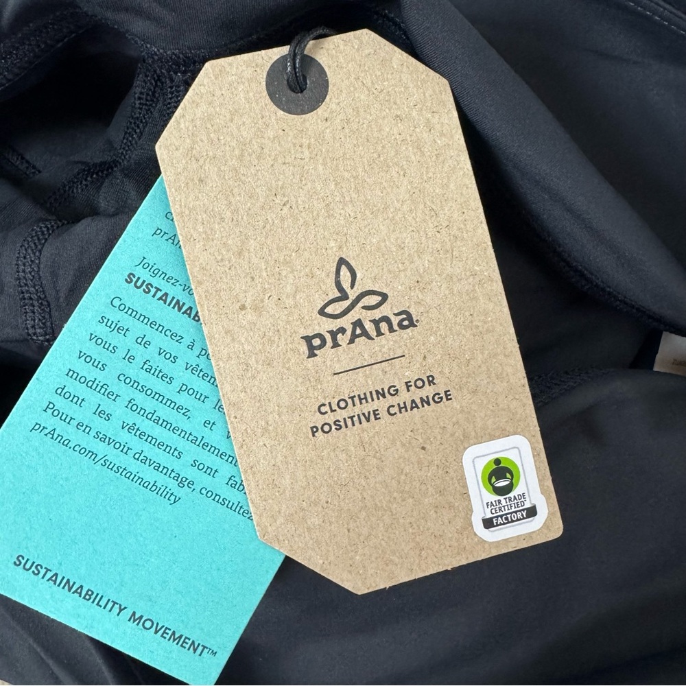 Prana Shorts Biker Yoga‎ Layna Solid Black Pull On Workout Athletic Stretchy - Picture 5 of 7
